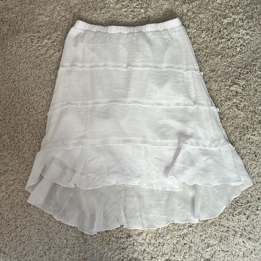 white skirt